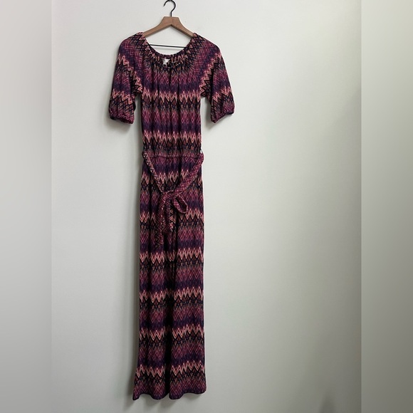 New Trina Turk Jet Set Jungle Exploration Chevron Stripe Drawstring Jumpsuit XS - Picture 5 of 16